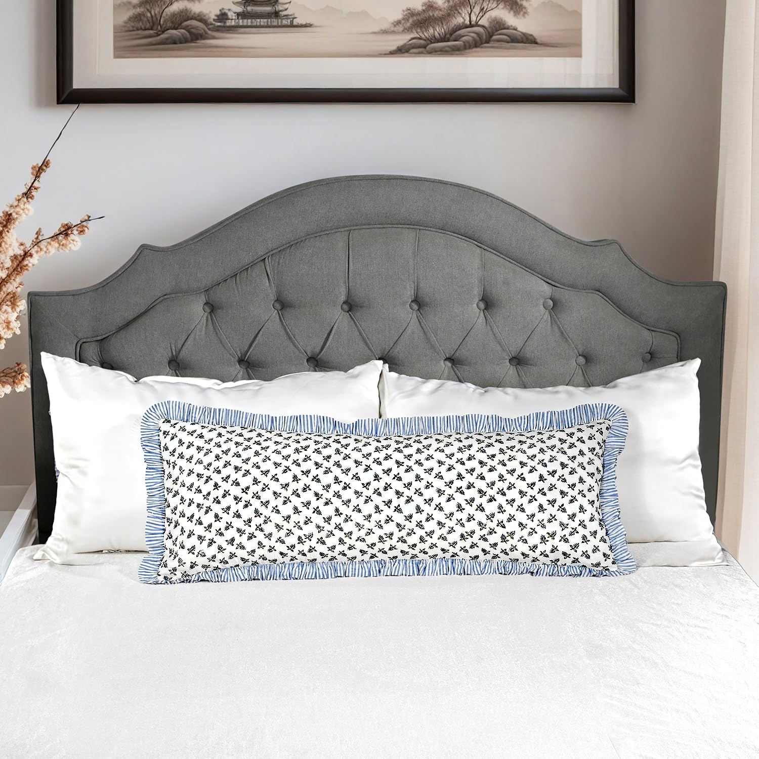 Hand Block Print Cotton Pillow Sham - Baby Blossams