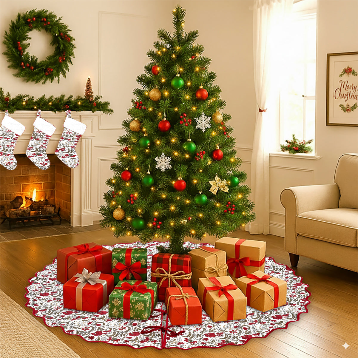 Prune Red Tree Skirt