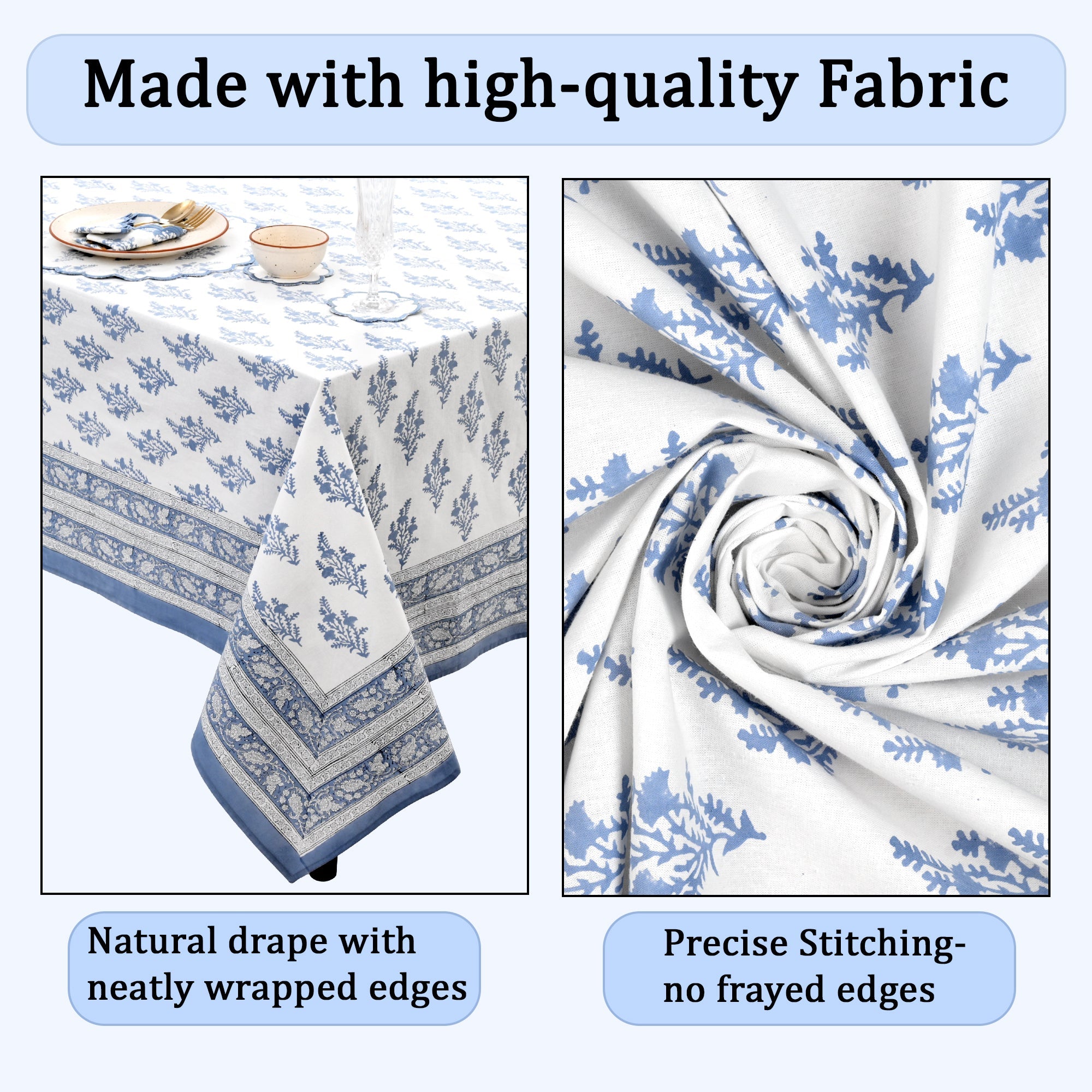 Coastal Blue Rectangle & Square Tablecloth RIDHI