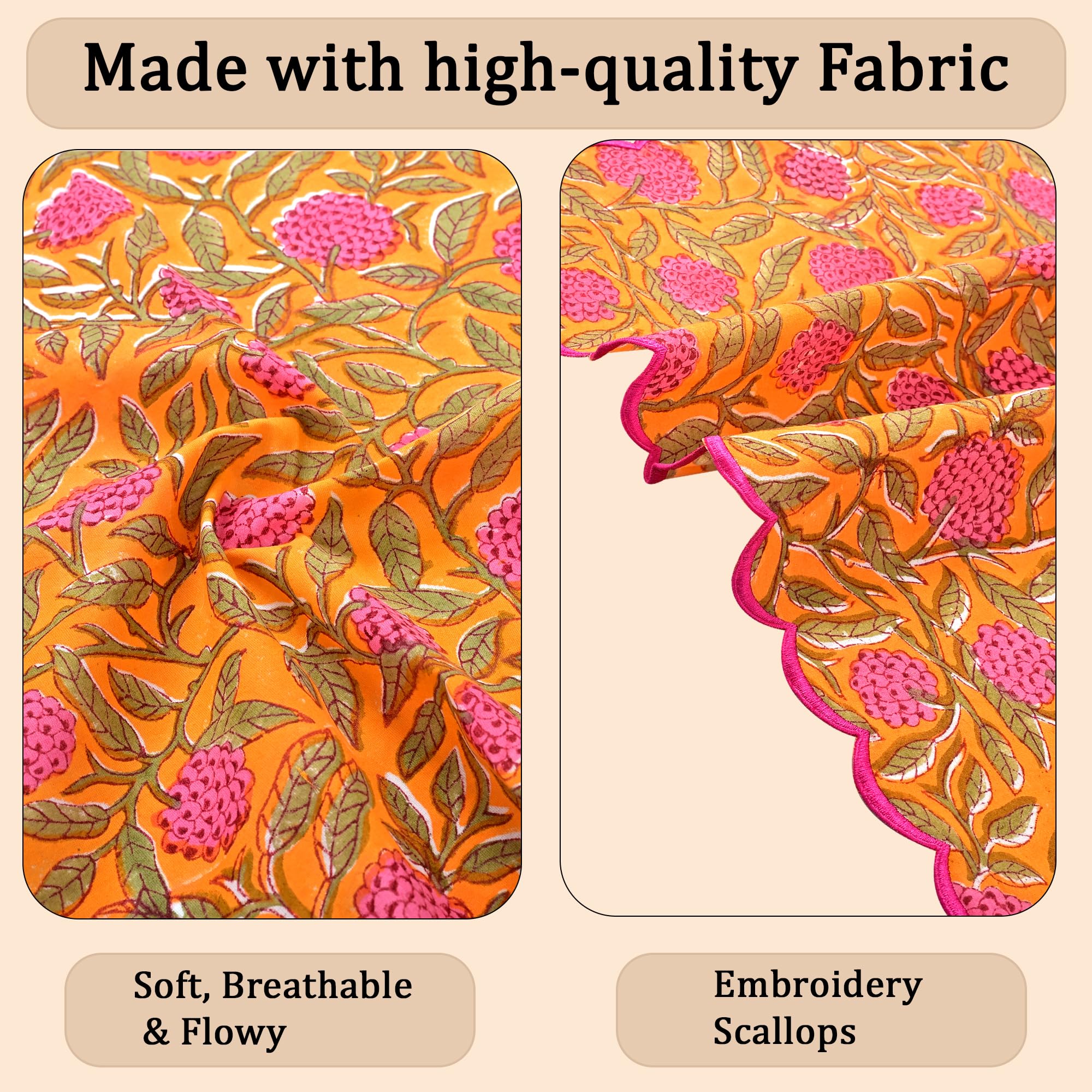 Hand Block Print Cotton Cloth Napkin - Bubblegum Pink