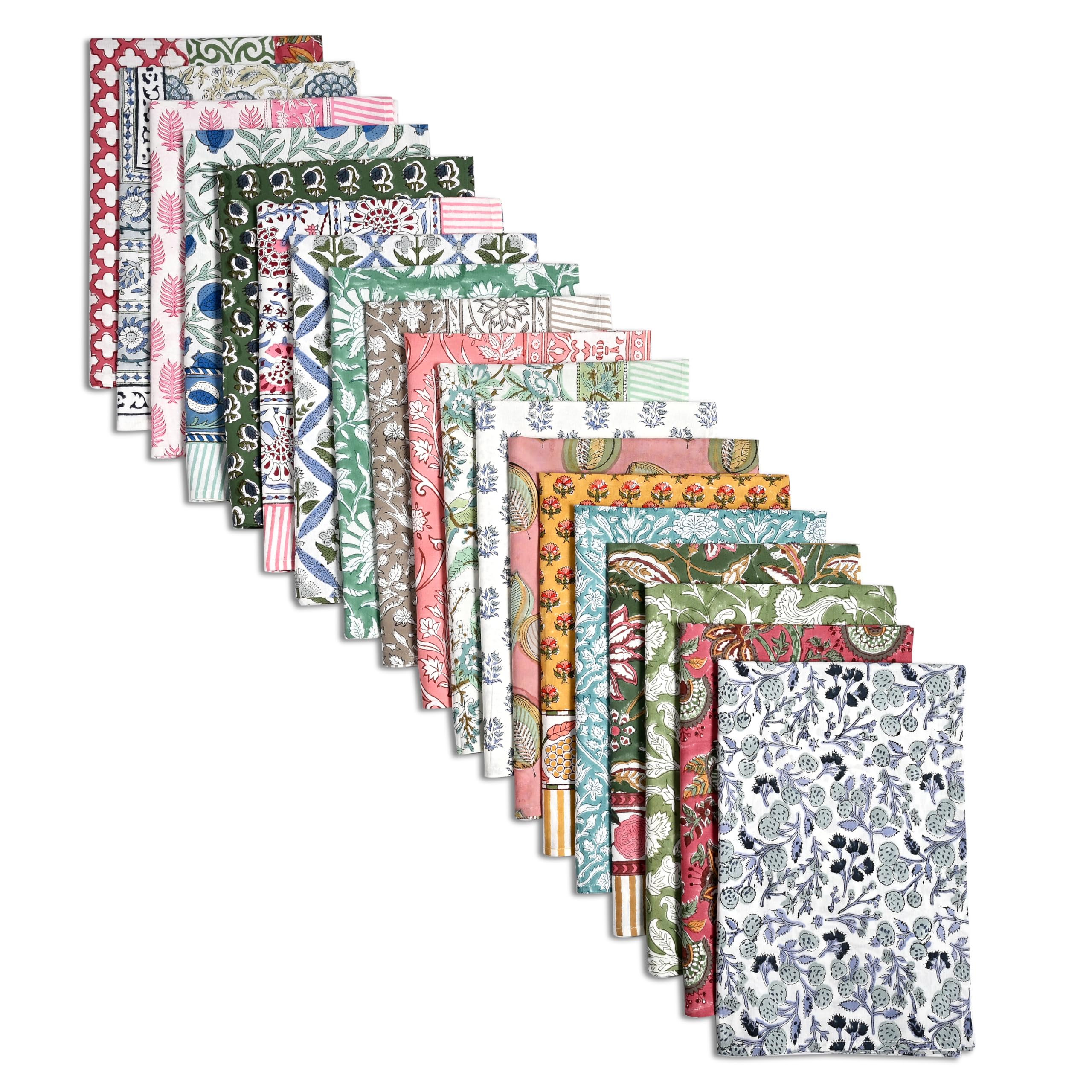 Hand Block Print Cotton Kitchen Towel - Assorted