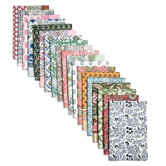 Hand Block Print Cotton Kitchen Towel - Assorted