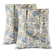Block Print Cotton Tote Bag - Asparagus Green