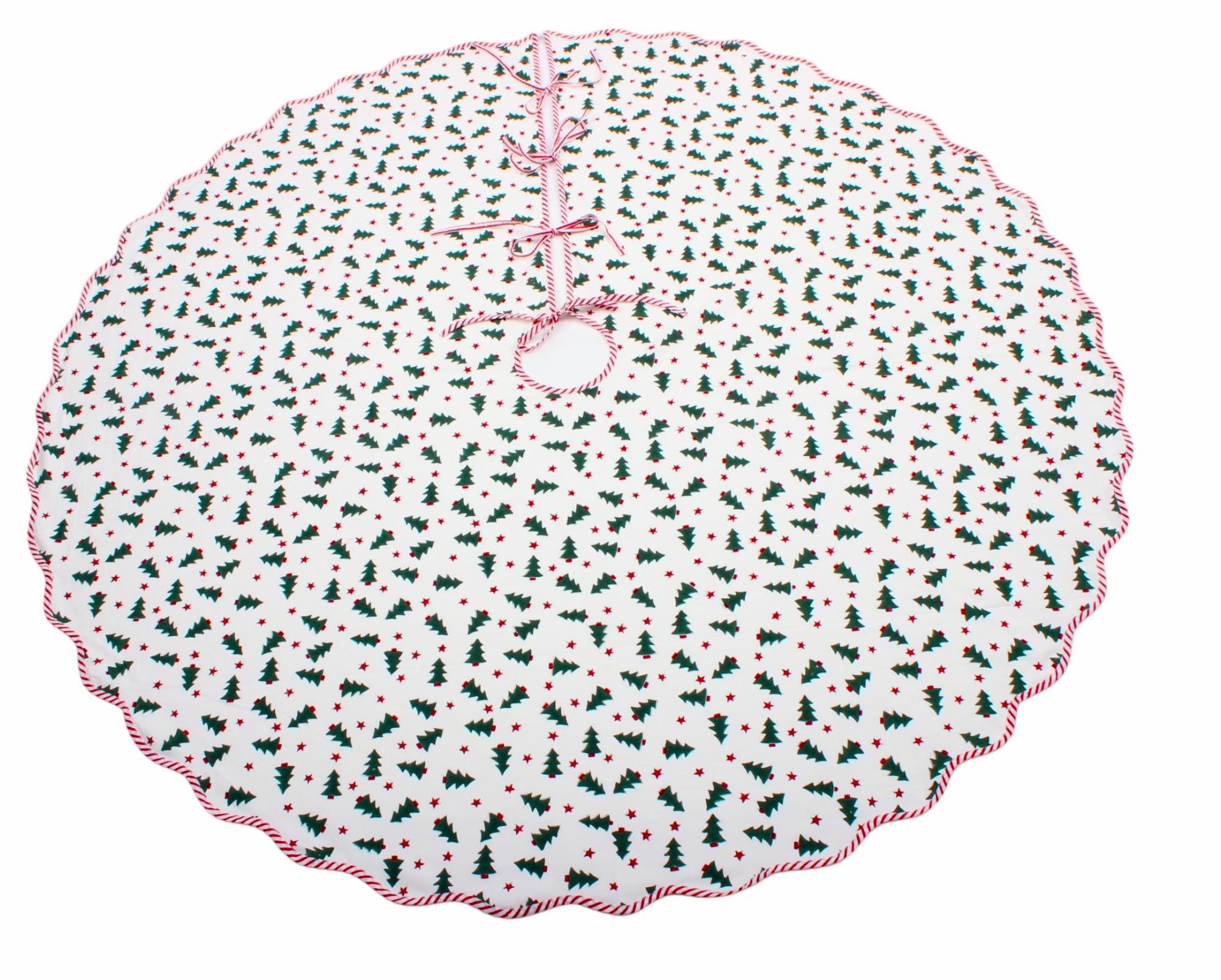 Christmas Green And Red Tree Skirt