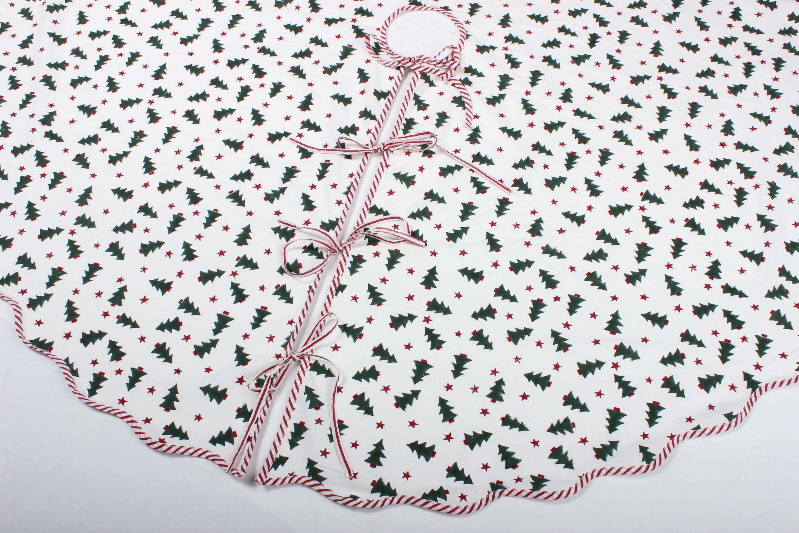 Christmas Green And Red Tree Skirt