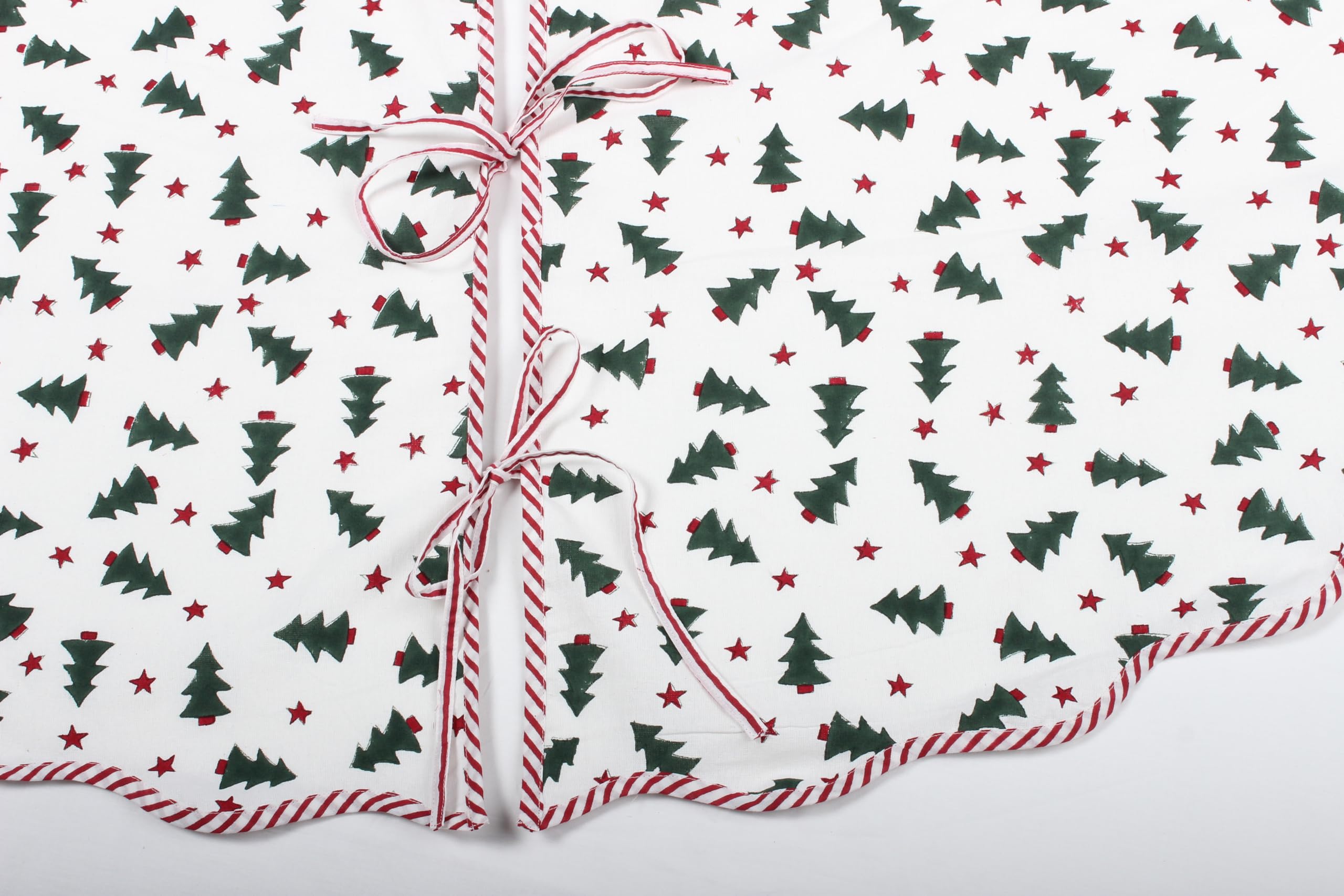 Christmas Green And Red Tree Skirt