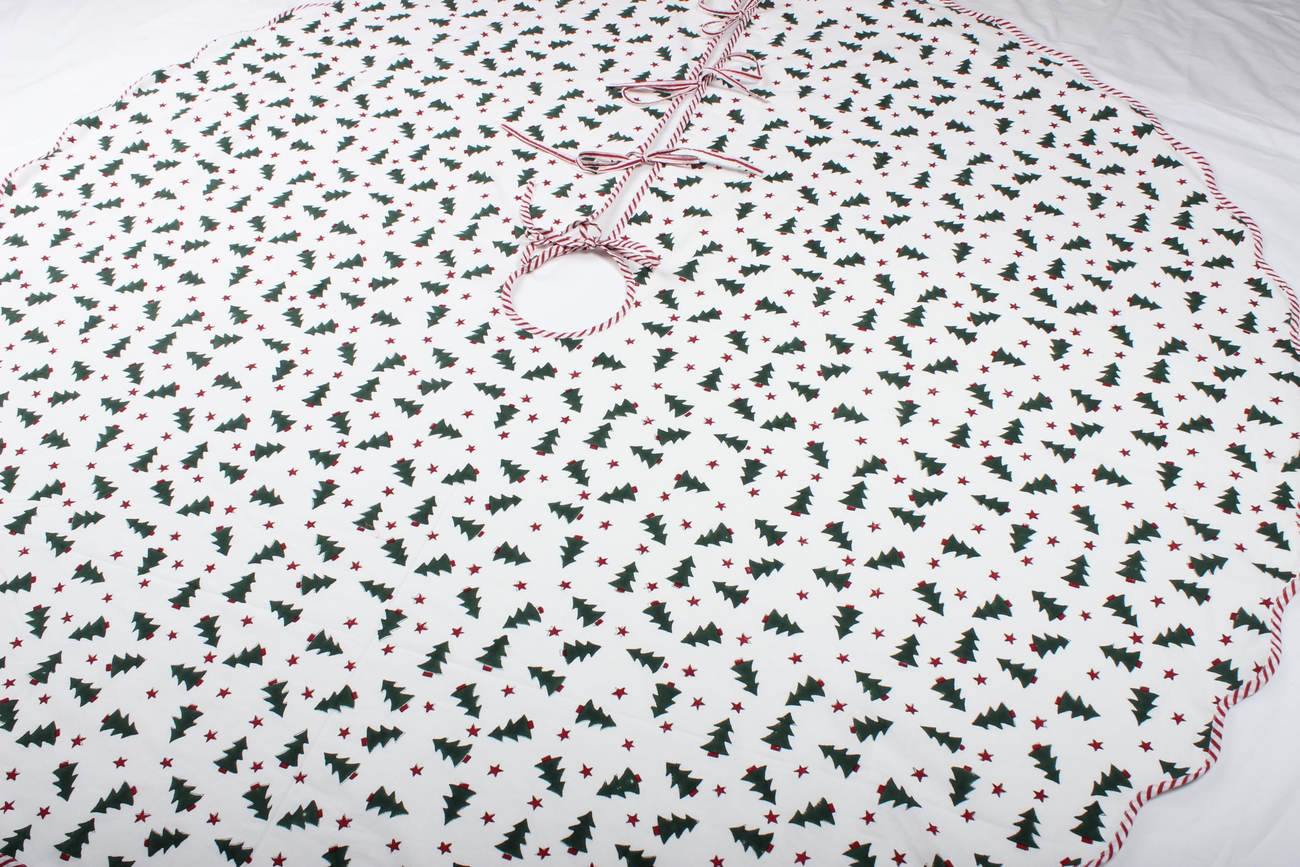 Christmas Green And Red Tree Skirt