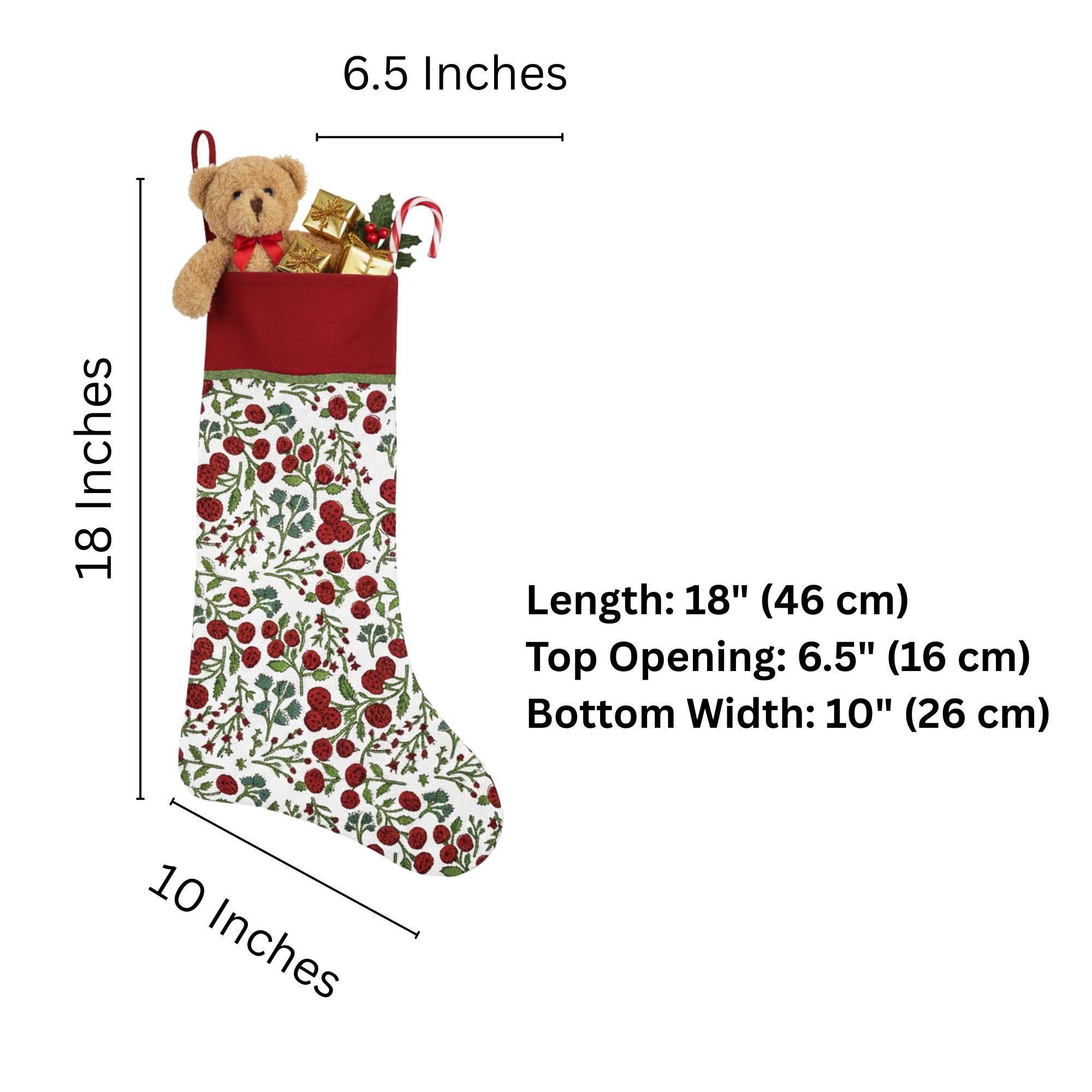 Garnet Red Christmas Stocking