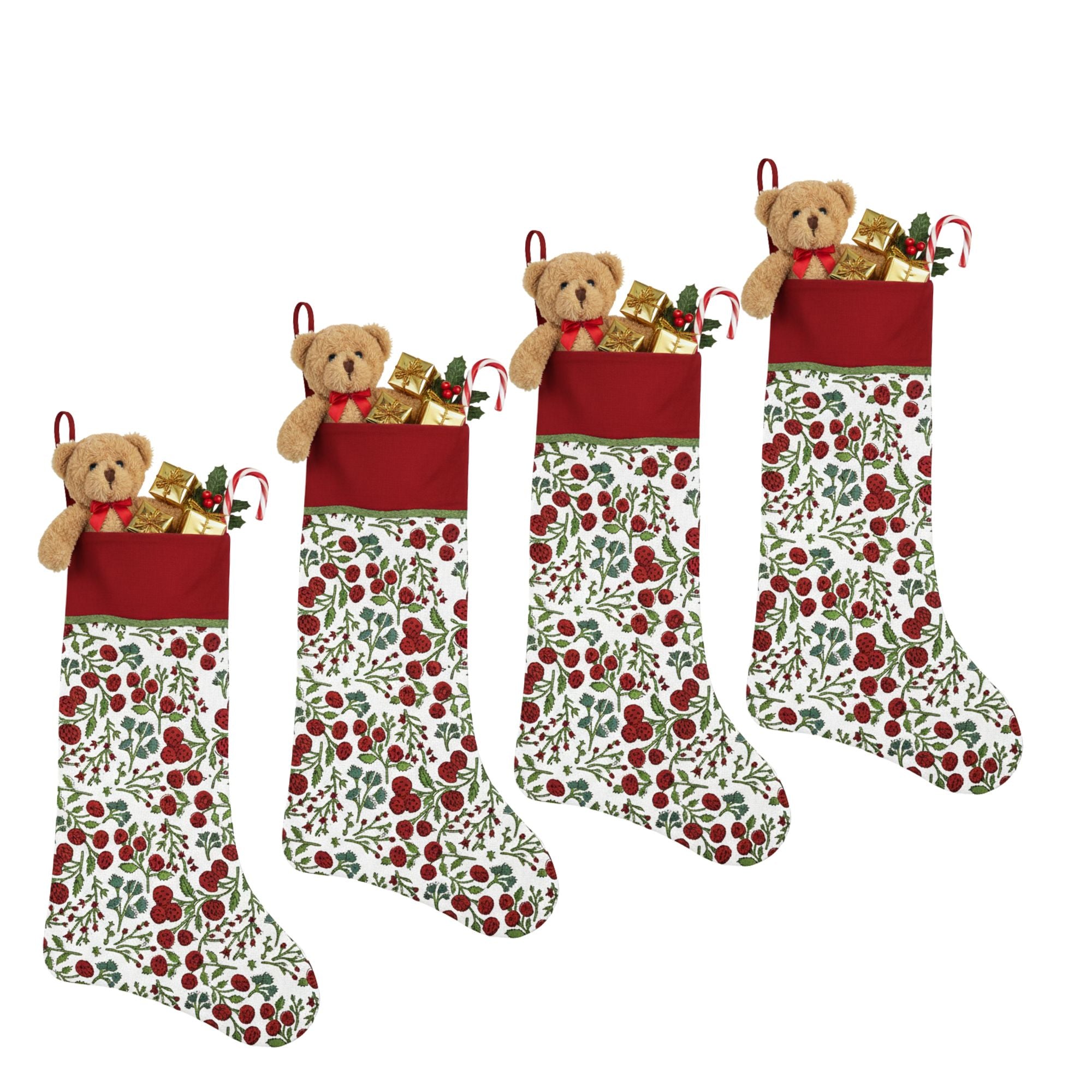 Garnet Red Christmas Stocking