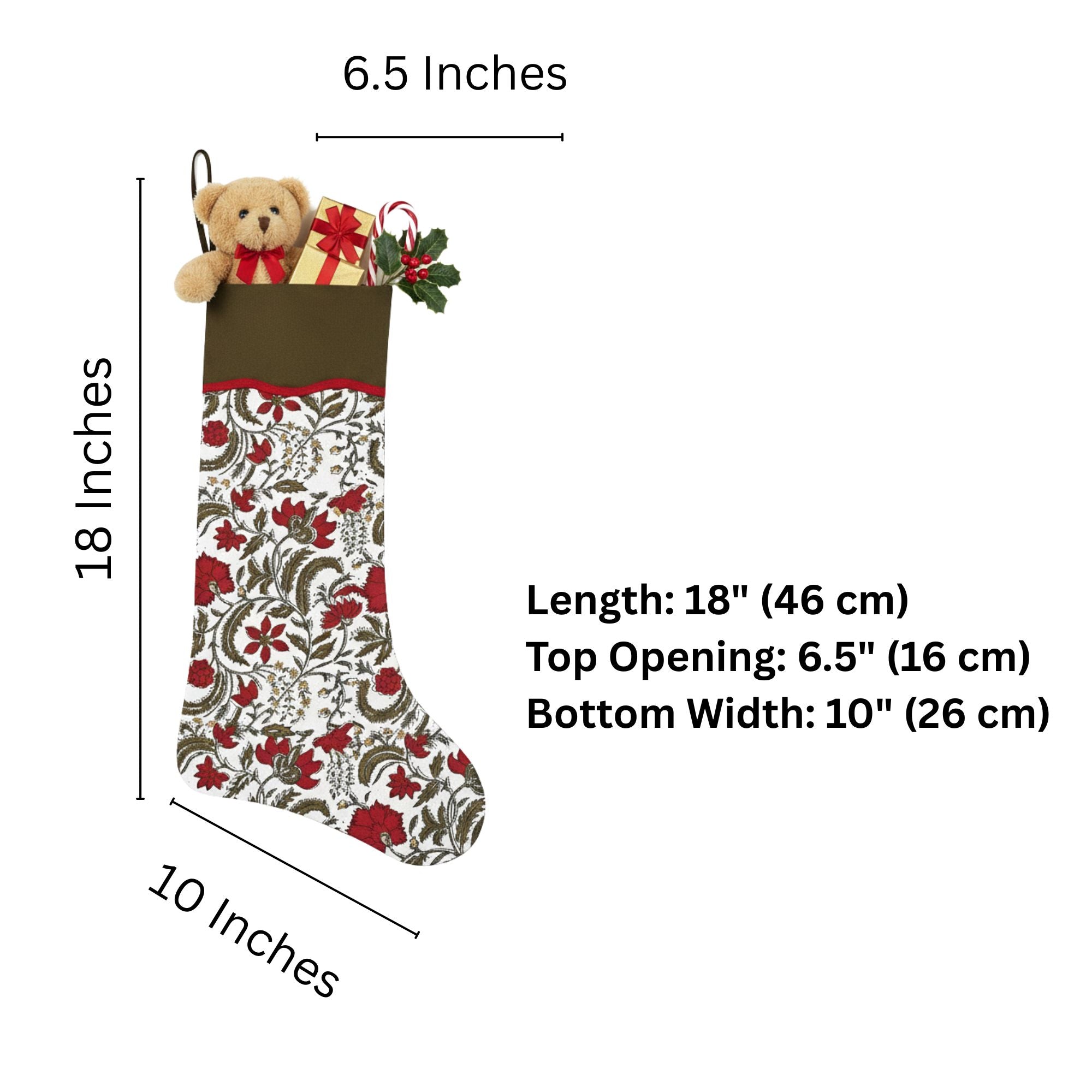 Prune Red Christmas Stocking