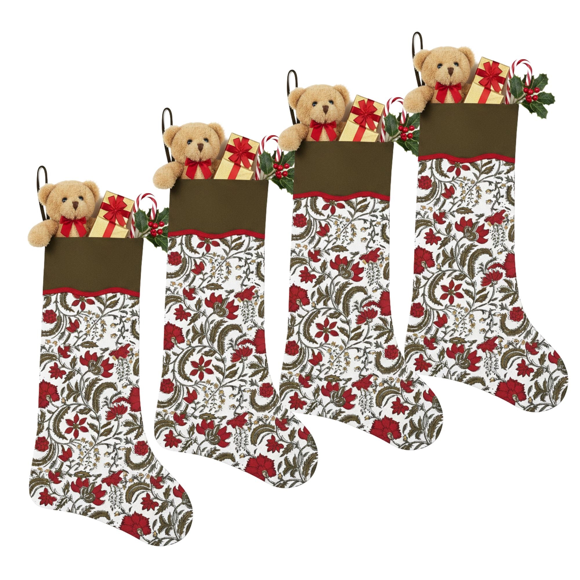 Prune Red Christmas Stocking