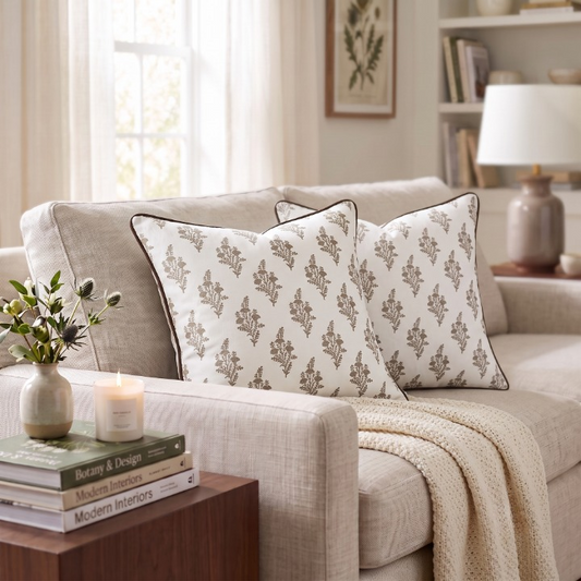 Quiet Earth piping Pillow Cover RIDHI