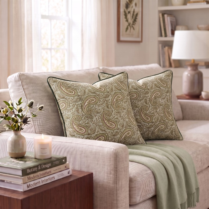 Nostalgic Naturals piping Pillow Cover RIDHI