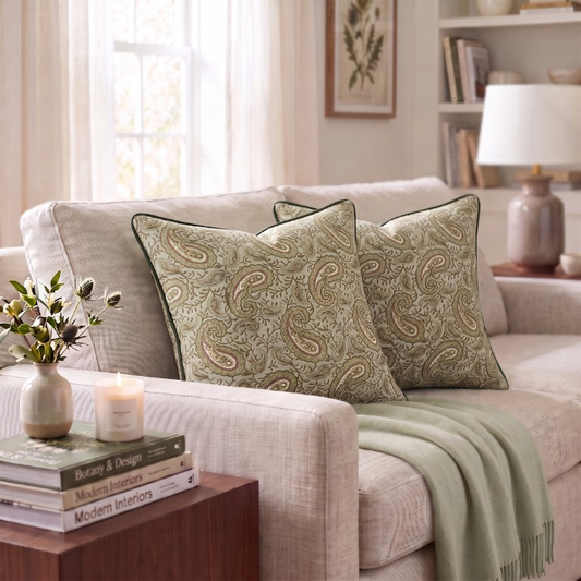 Nostalgic Naturals piping Pillow Cover RIDHI