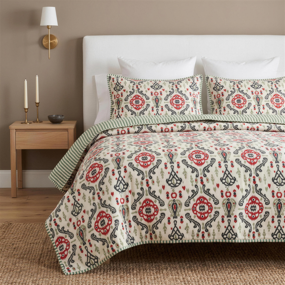 Red Ikat Quilt