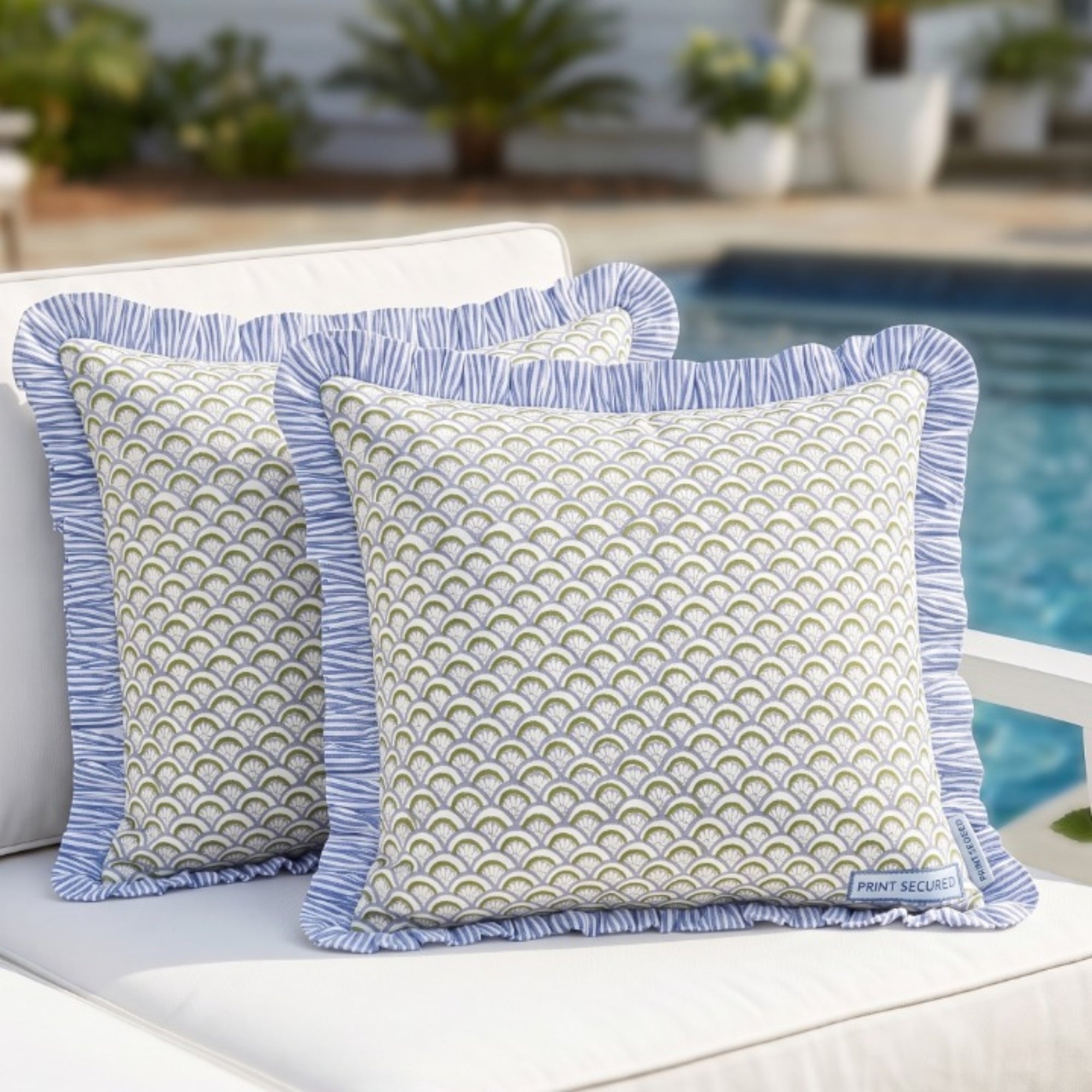 Hand Fan Harmony Ruffle Pillow Cover RIDHI