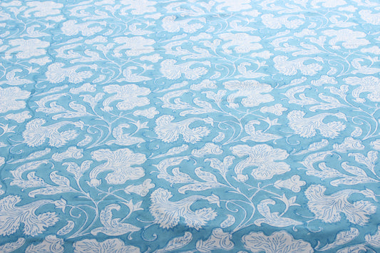 Turkish and Magic Blue Rectangle Tablecloth Ridhi Block Print