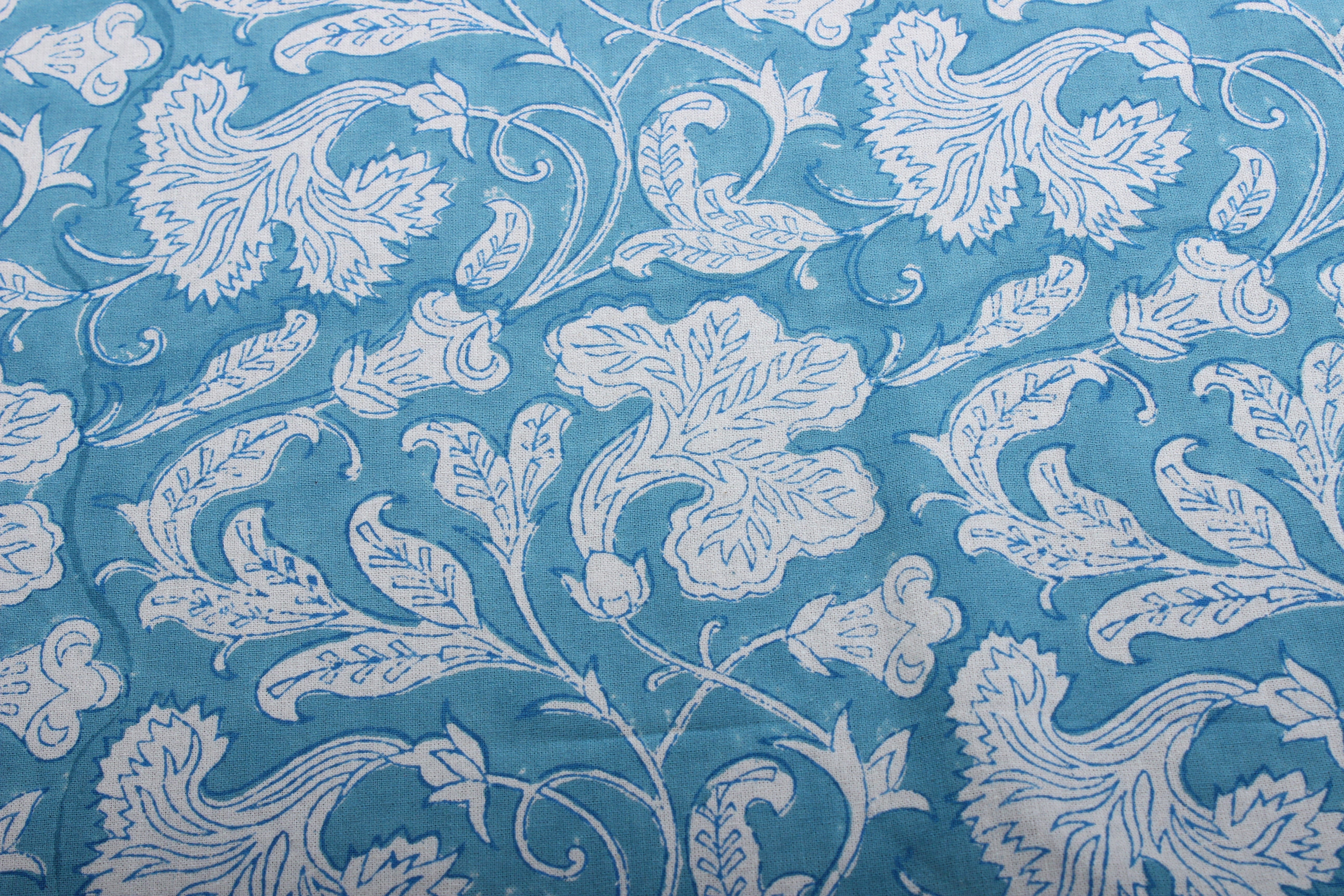 Turkish and Magic Blue Rectangle Tablecloth Ridhi Block Print