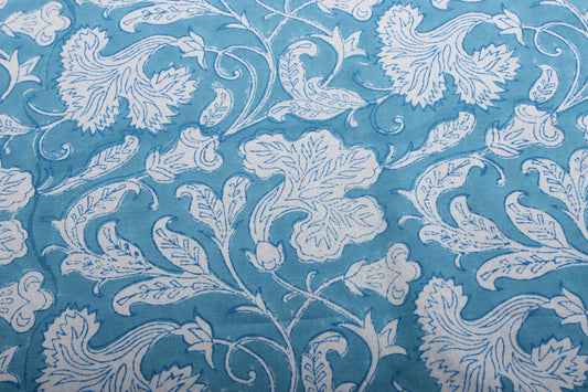 Turkish and Magic Blue Square & Rectangle Tablecloth Ridhi Block Print