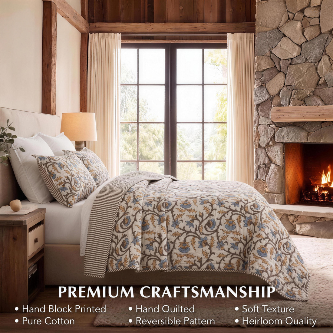 Brown Meadow Vine Quilt