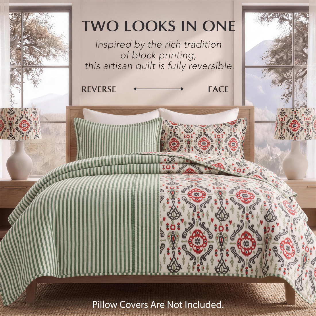 Red Ikat Quilt
