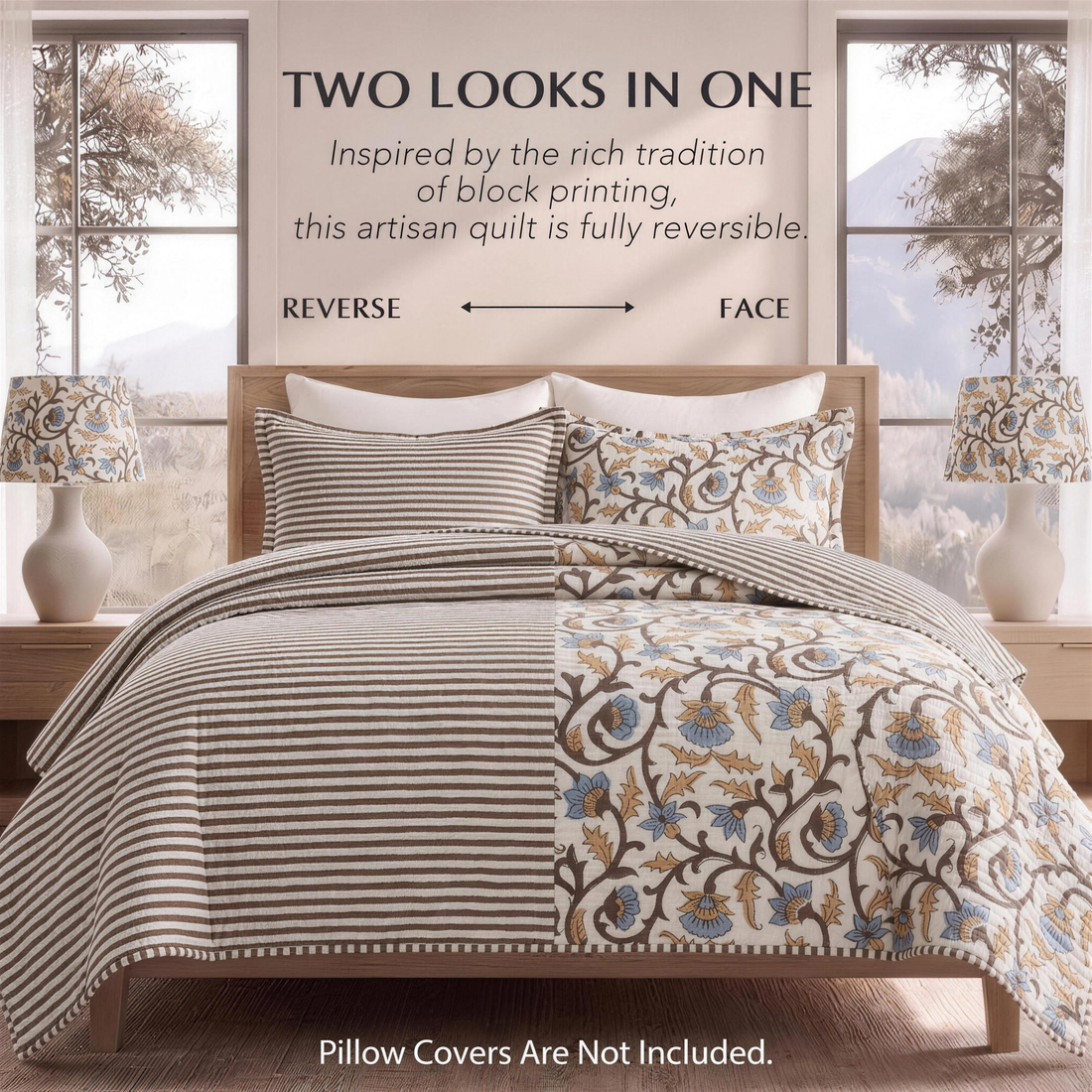 Brown Meadow Vine Quilt