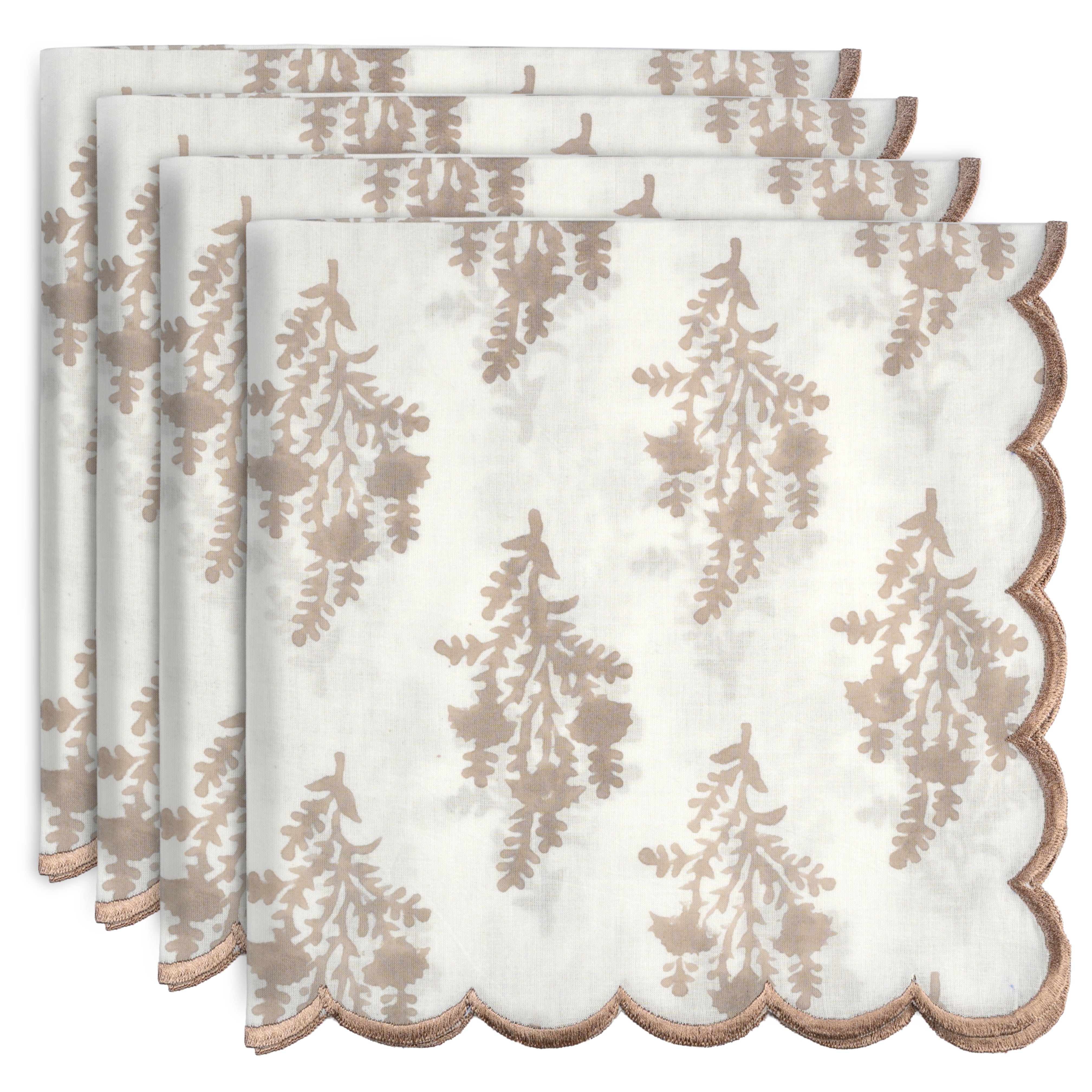 Quiet Earth Embroidery Napkins Ridhi Block Print