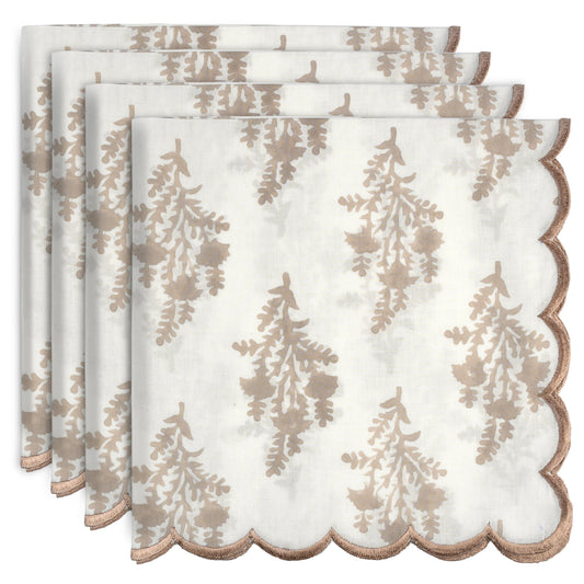Quiet Earth Embroidery Napkins Ridhi Block Print