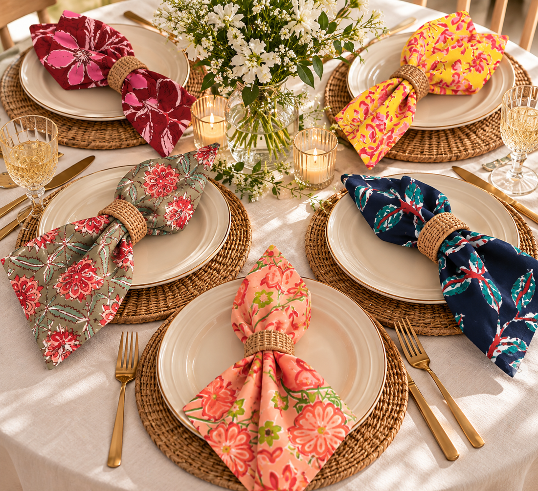 Multi Colored Plain Napkins