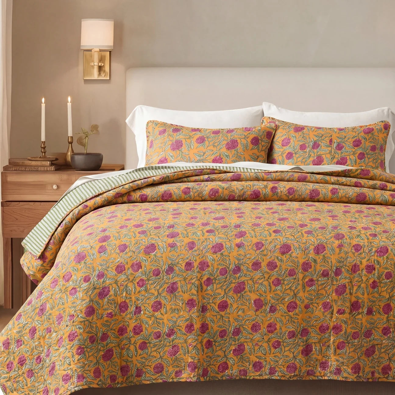 Christine Putnam Custom Listing - Tangerine Orange Ridhi Block Print