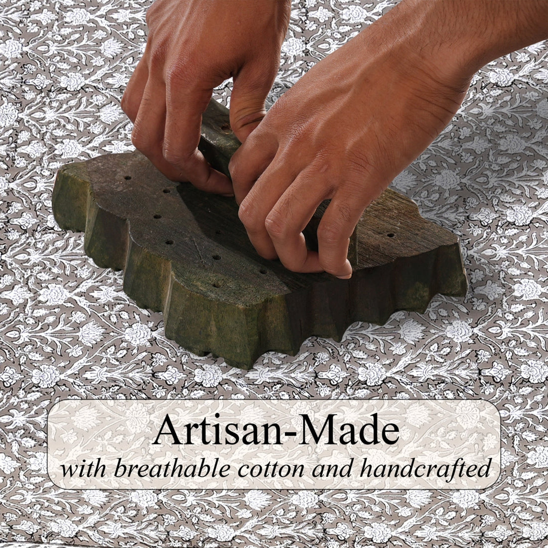 Taupe Quilt Ridhi Block Print