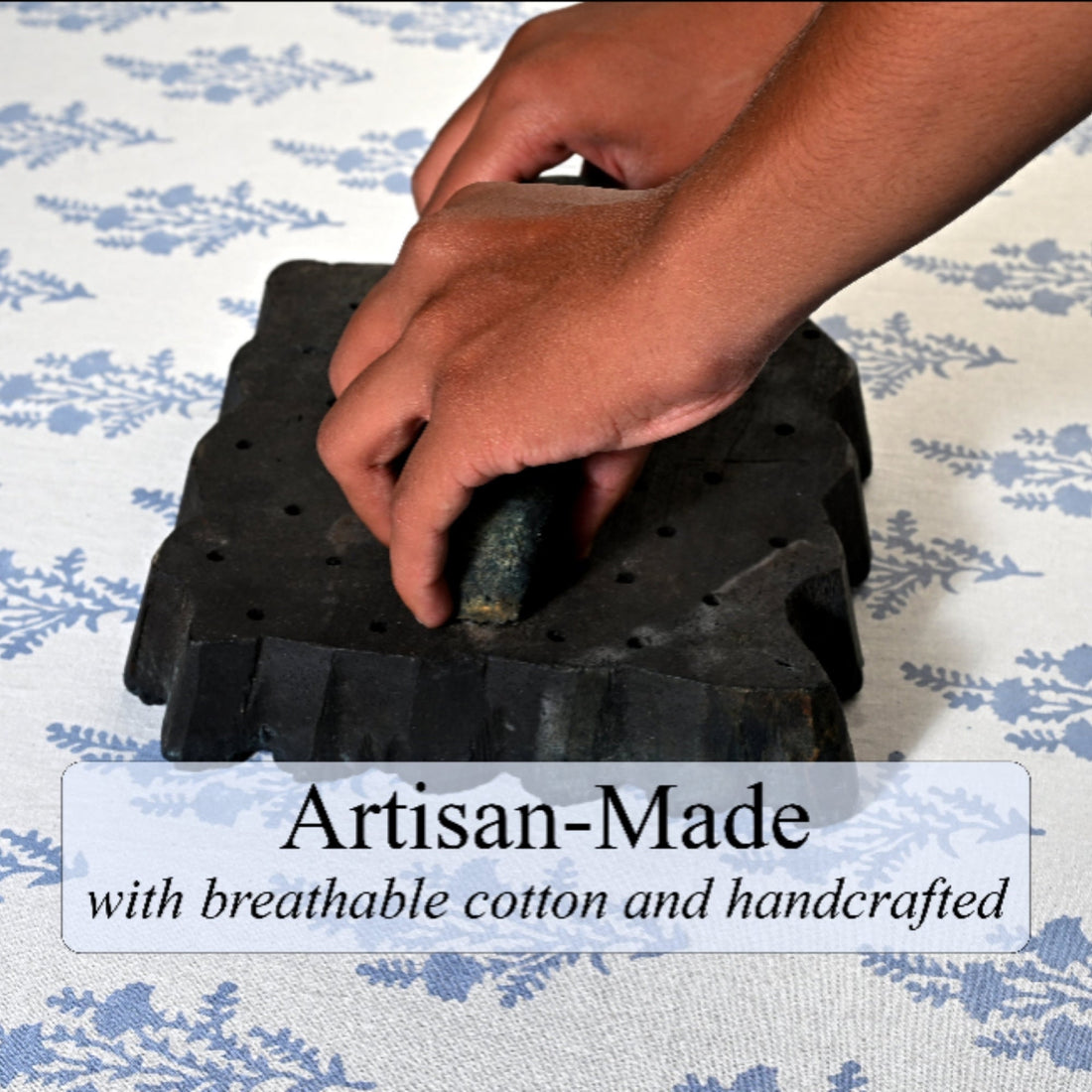 Coastal Blue Quilt Ridhi Block Print