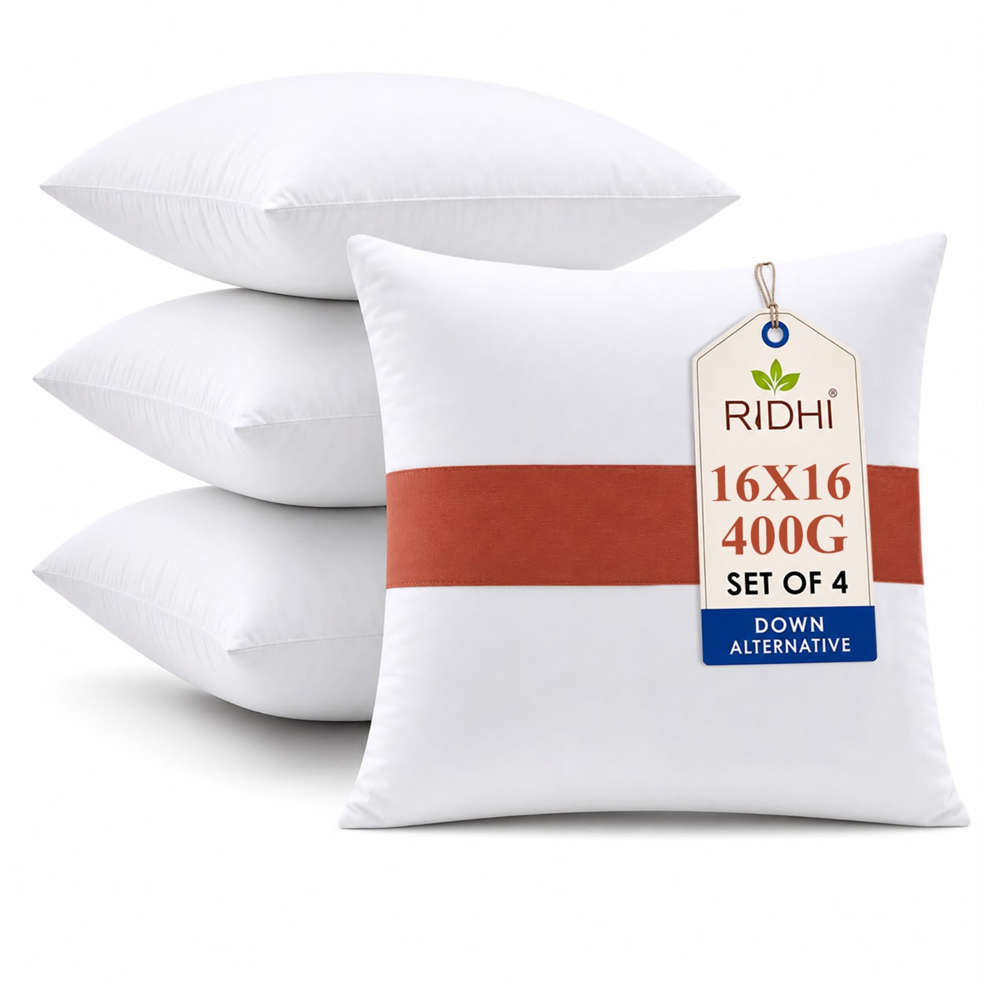 White Throw Pillow Insert Ridhi Block Print