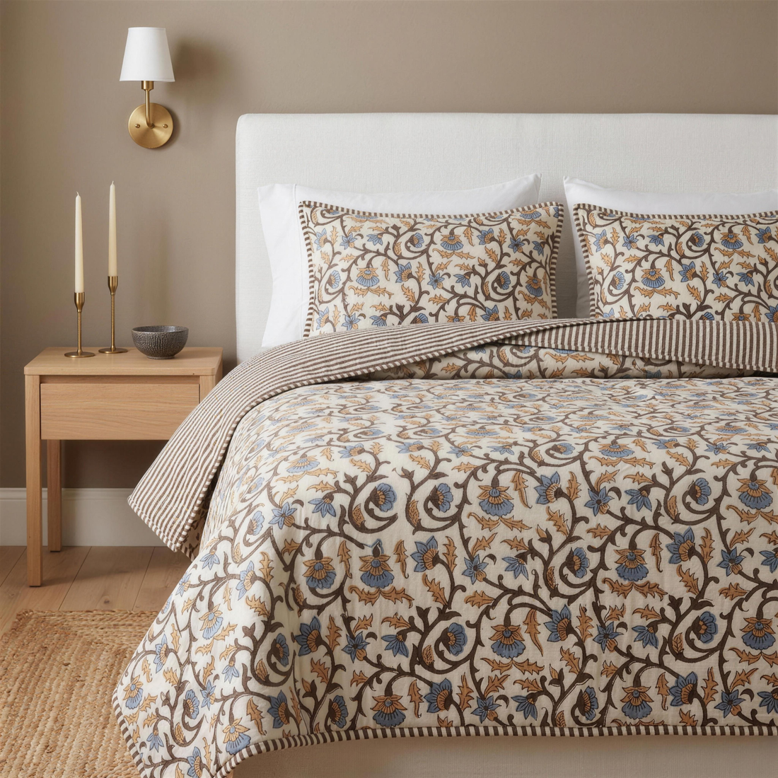 Brown Meadow Vine Quilt