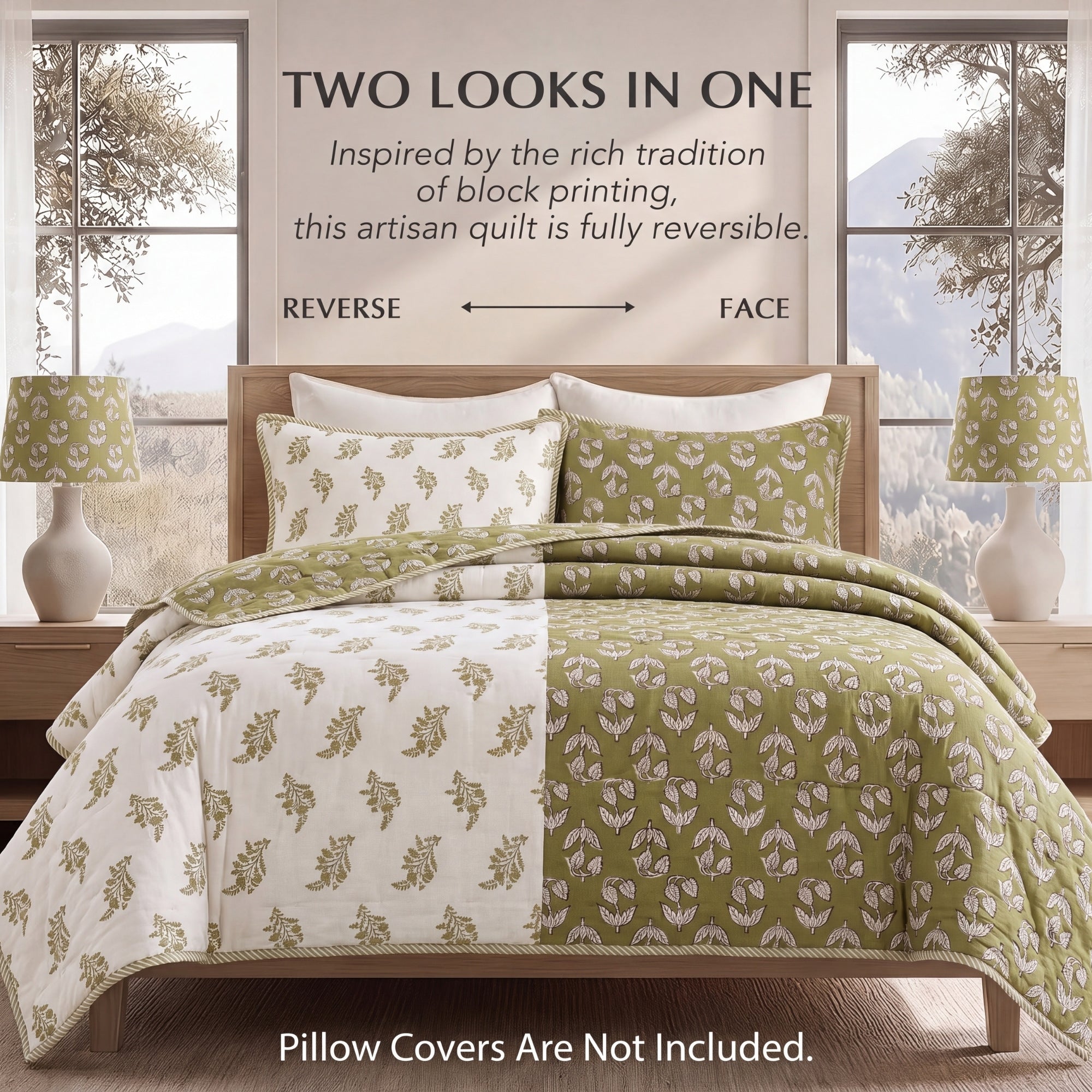 Wild Olive Quilt Ridhi Block Print