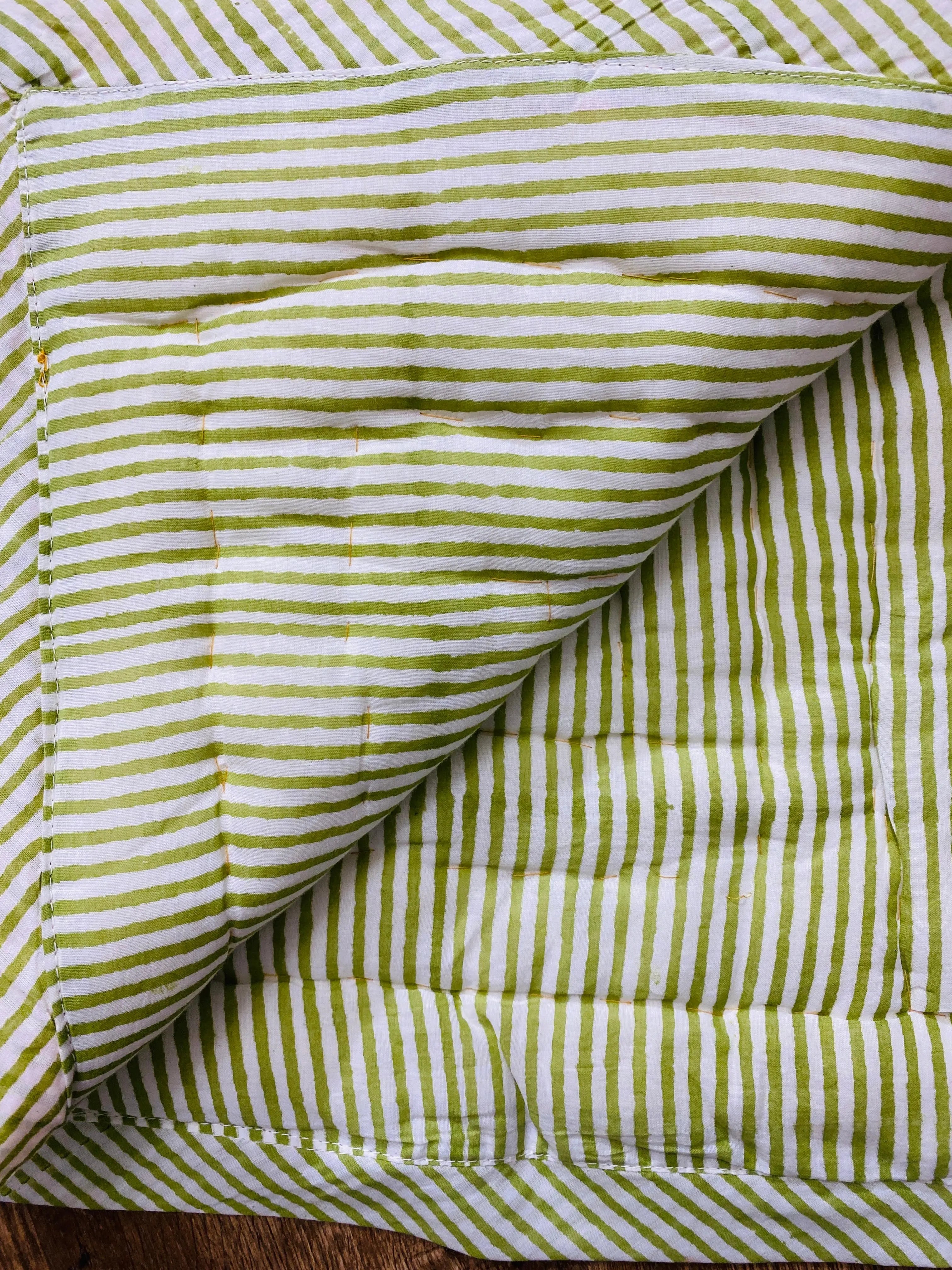 Tangerine Orange Quilt Ridhi Block Print