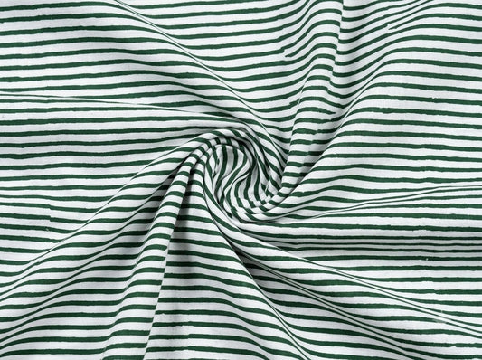 Forest Green Stripe Embroidery Napkins Ridhi Block Print
