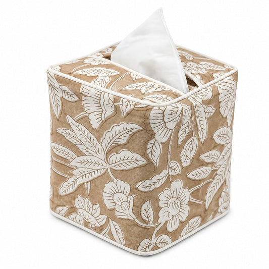Oak Brown Tissue Box Cover Ridhi Block Print