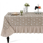 Ruffle Rectangle & Square Tablecloth - Taupe