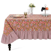 Ruffle Rectangle & Square Tablecloth - Strawberry pink