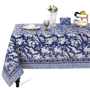 Royal Blue Square & Rectangle Tablecloth