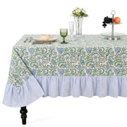 Ruffle Rectangle & Square Tablecloth - Columbia Blue