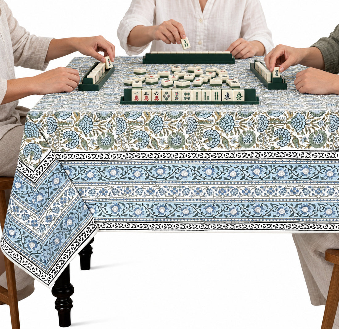 Asparagus Green Square & Rectangle Cotton Tablecloth