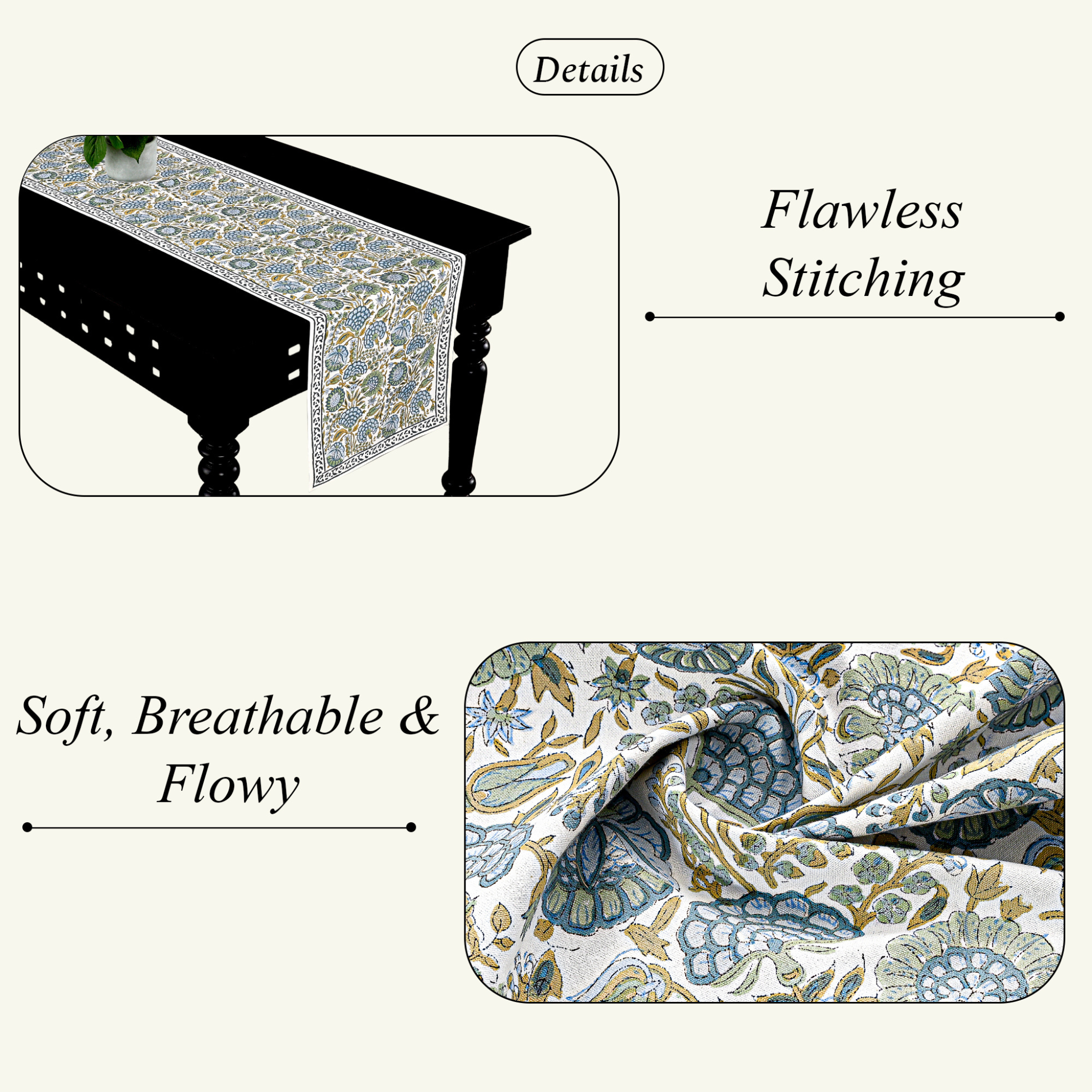 Asparagus Green Table Runner