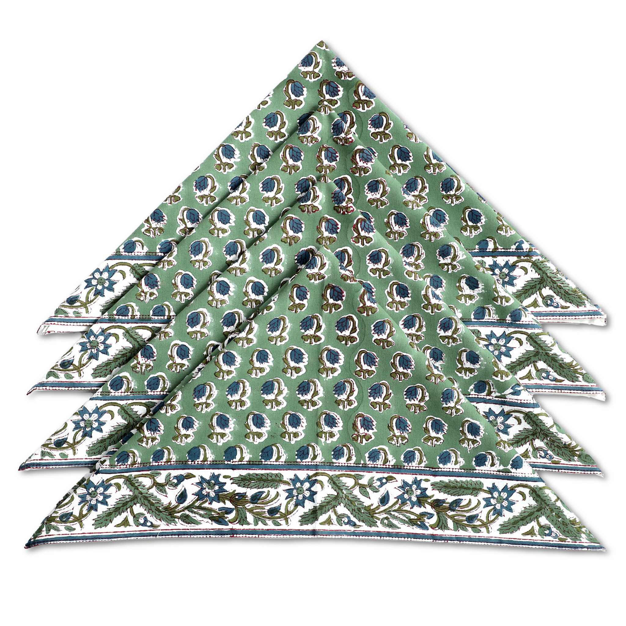 Set of three ceramic coasters with a floral pattern on a white background