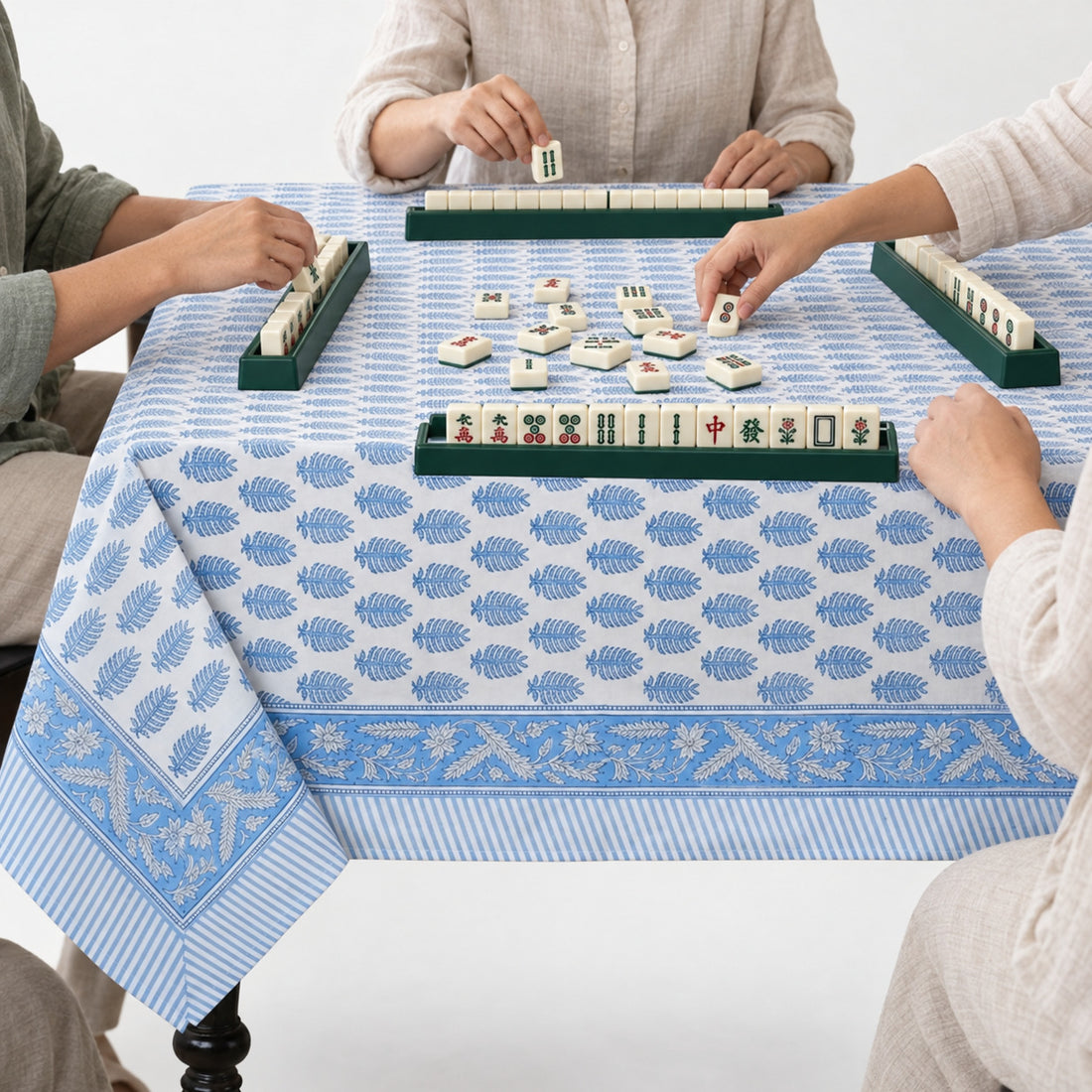Cerulean Blue Square & Rectangle Tablecloth