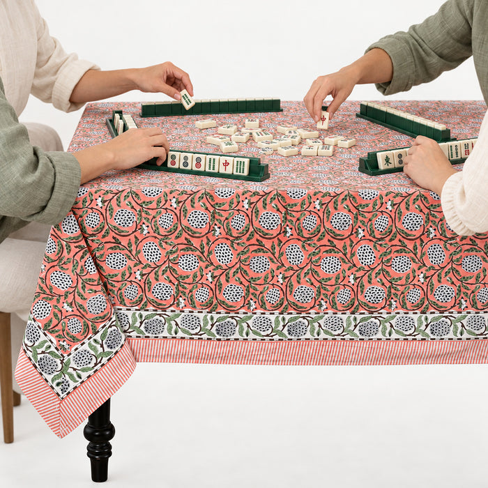 Dark Salmon Pink Square & Rectangle Tablecloth