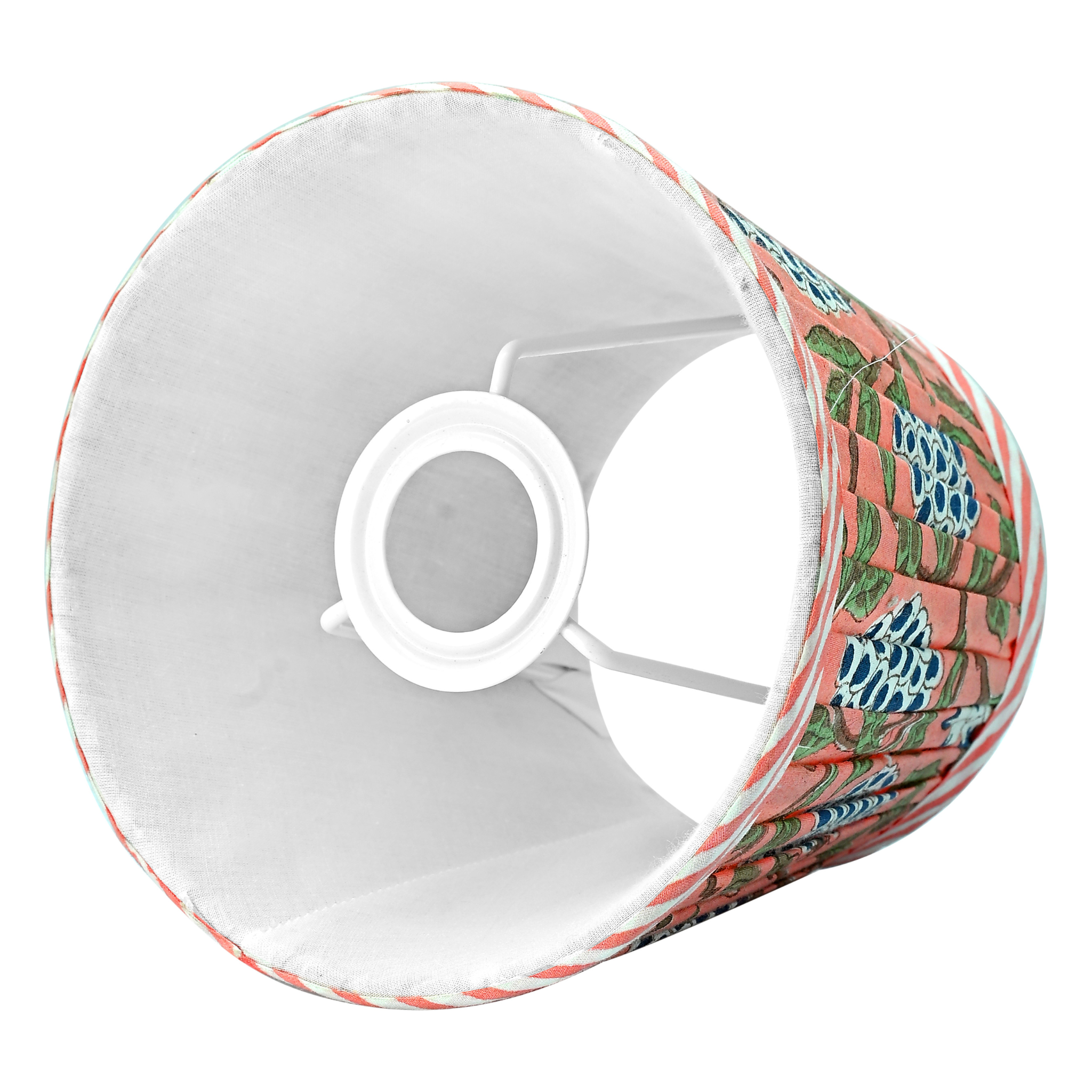 Lampshade with floral pattern on a white background