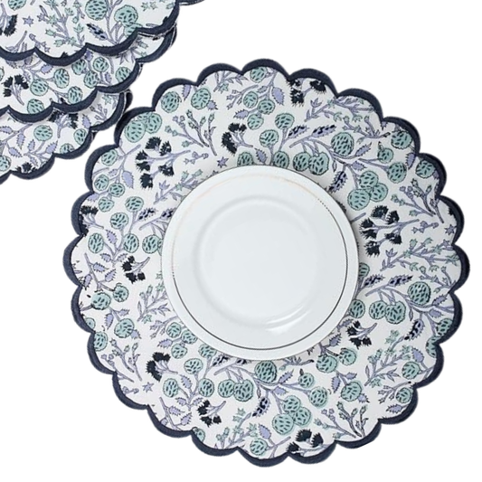 Decorative plate with floral pattern on a white background
