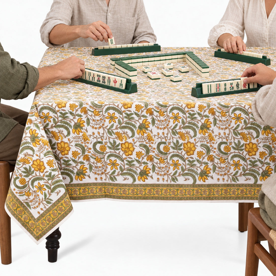 Five Call Golden Square & Rectangle Tablecloth